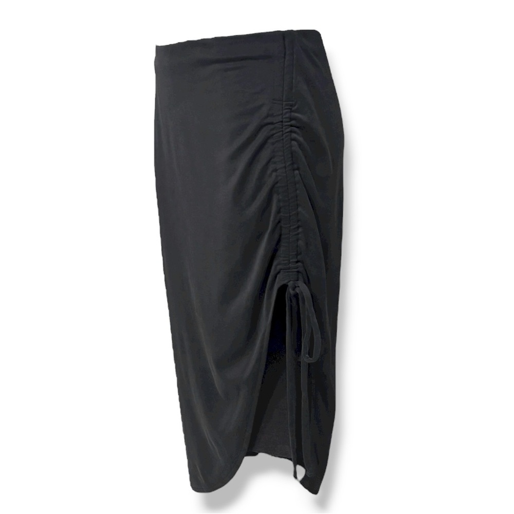 OPEN EDIT Black Side Ruched Skirt Size Small - Picture 2 of 9